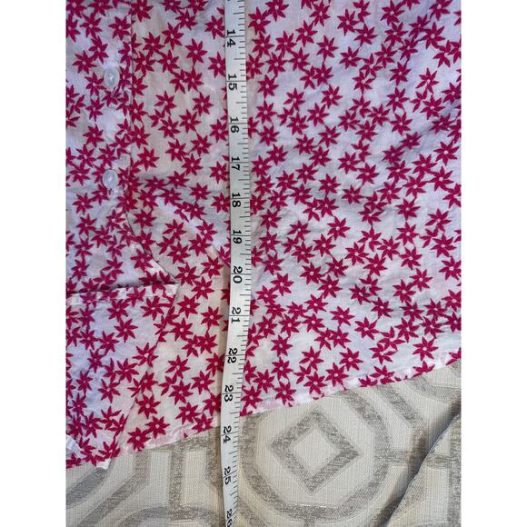 Talbots VTG‎ Pink And White Sleeveless Top Tie At Waist Embroidered Flower 16 - Picture 5 of 7